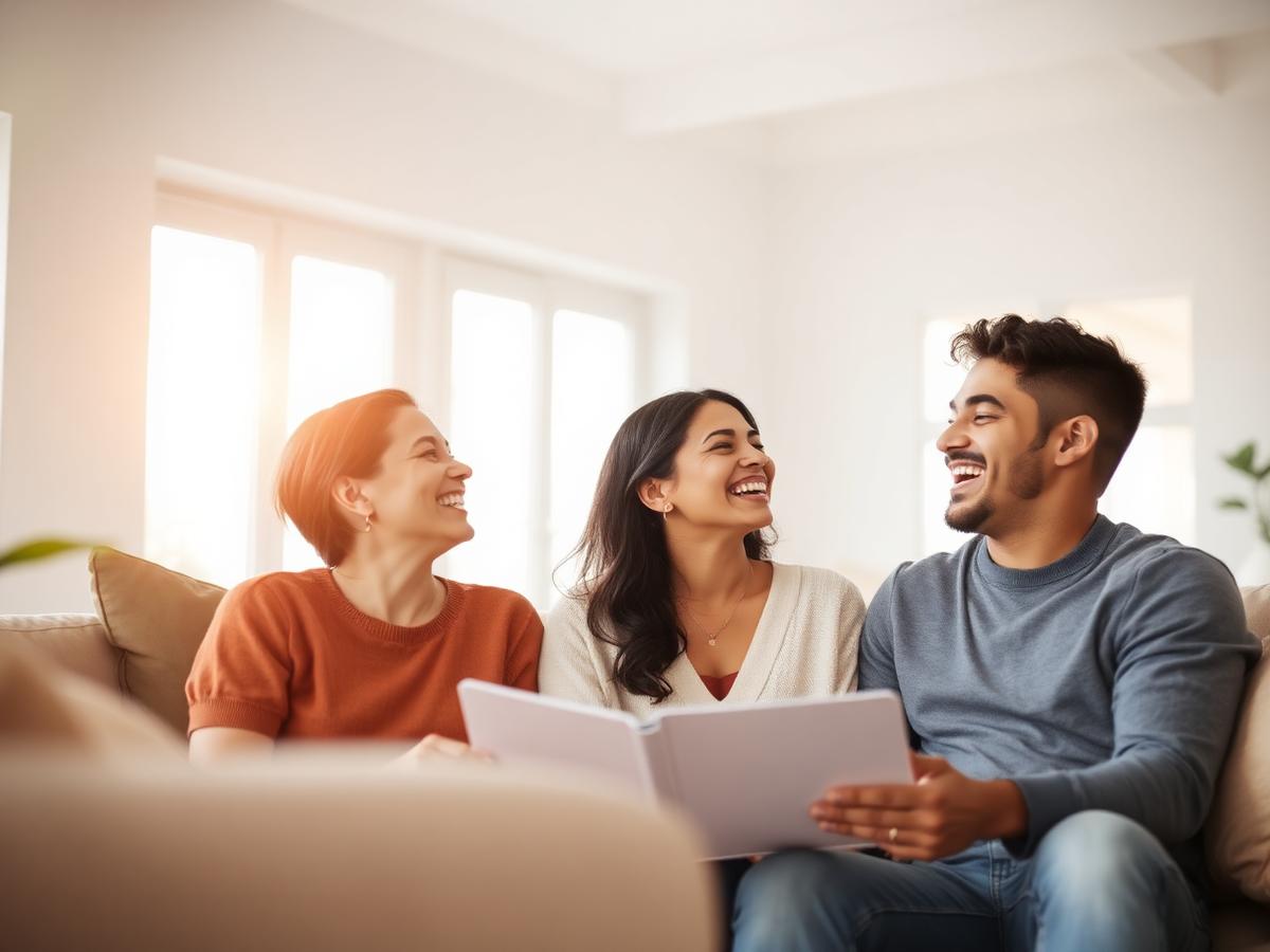 Familia compartiendo en casa